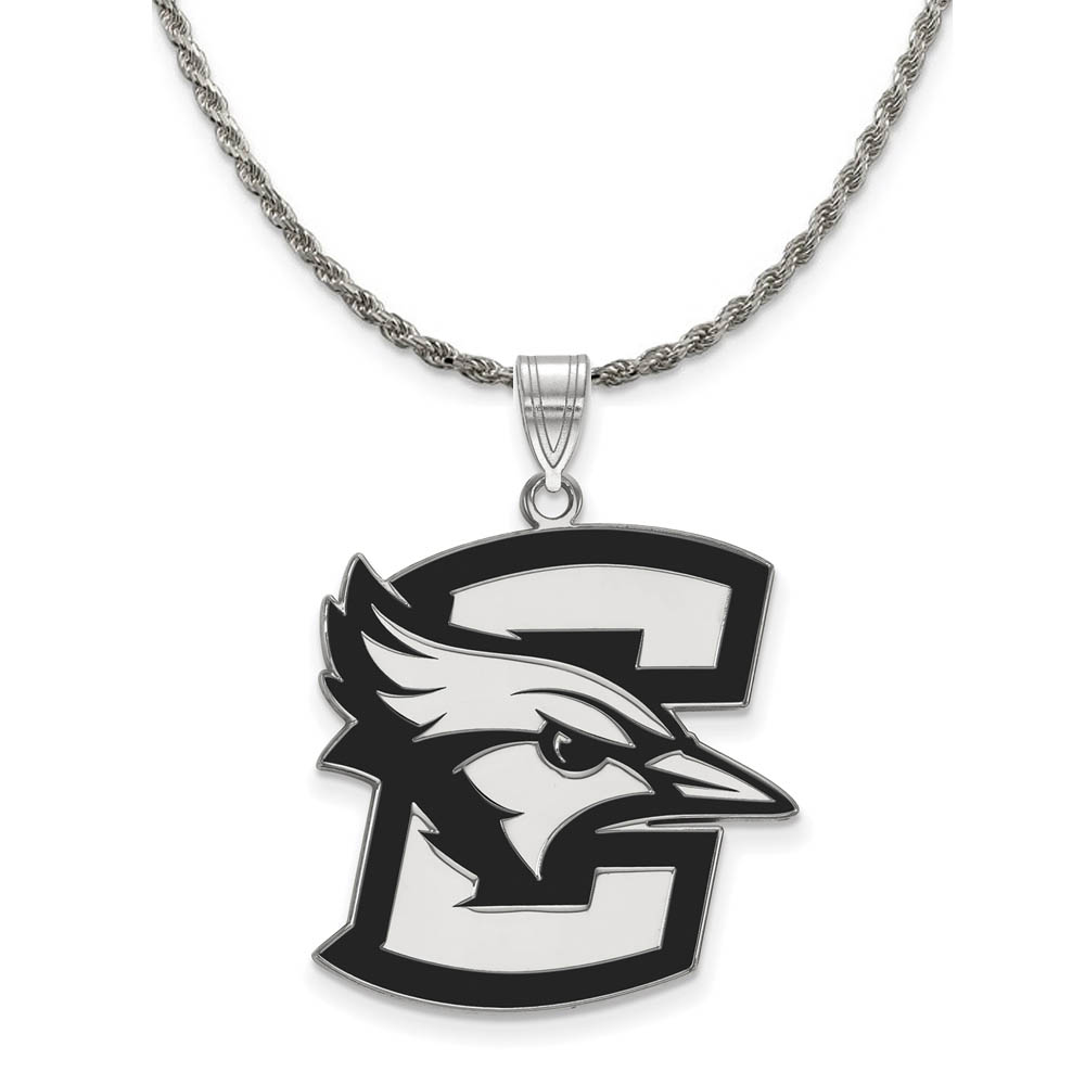 Sterling Silver Creighton U Enamel Pendant Necklace
