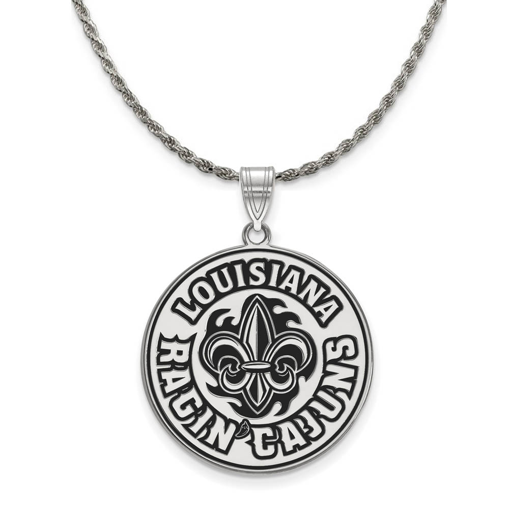 Sterling Silver U. of Louisiana at Lafayette Enamel Necklace