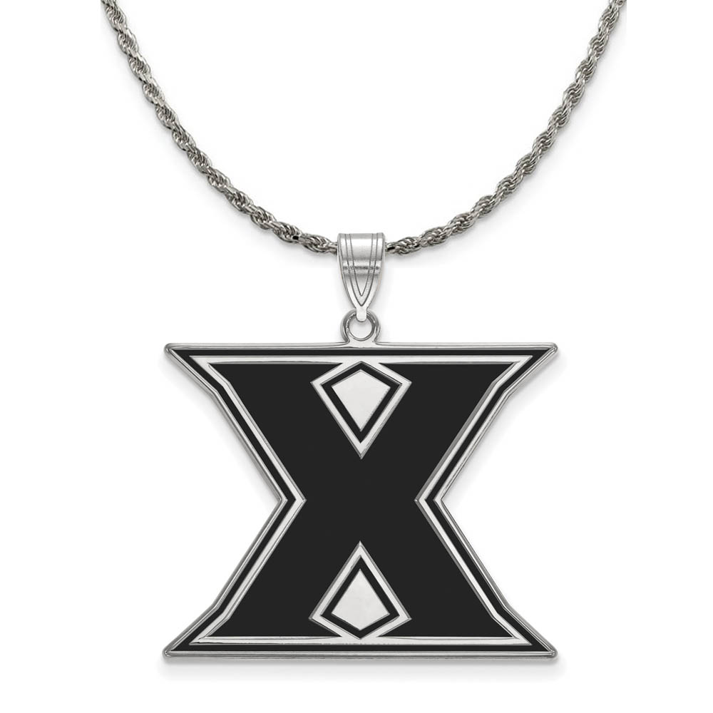 Sterling Silver Xavier U. Enamel 'X' Necklace
