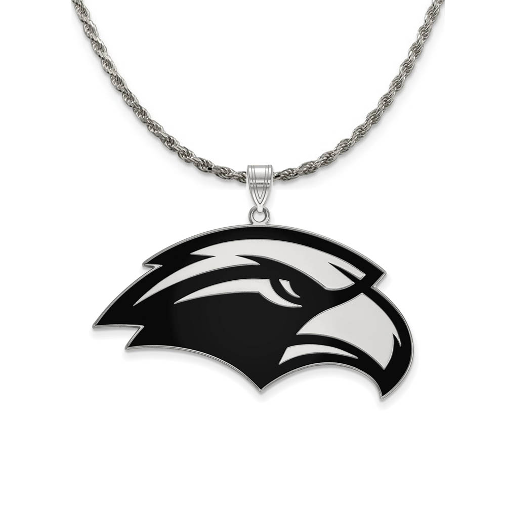 Sterling Silver Southern Miss Enamel Pendant Necklace