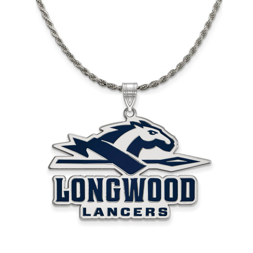 Sterling Silver Longwood U Enamel Pendant Necklace