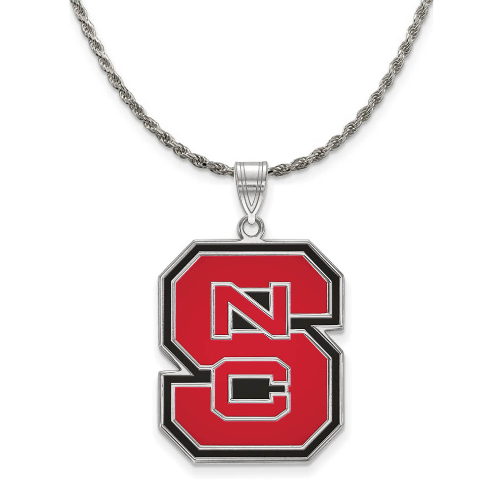 Sterling Silver North Carolina Enamel Pendant Necklace