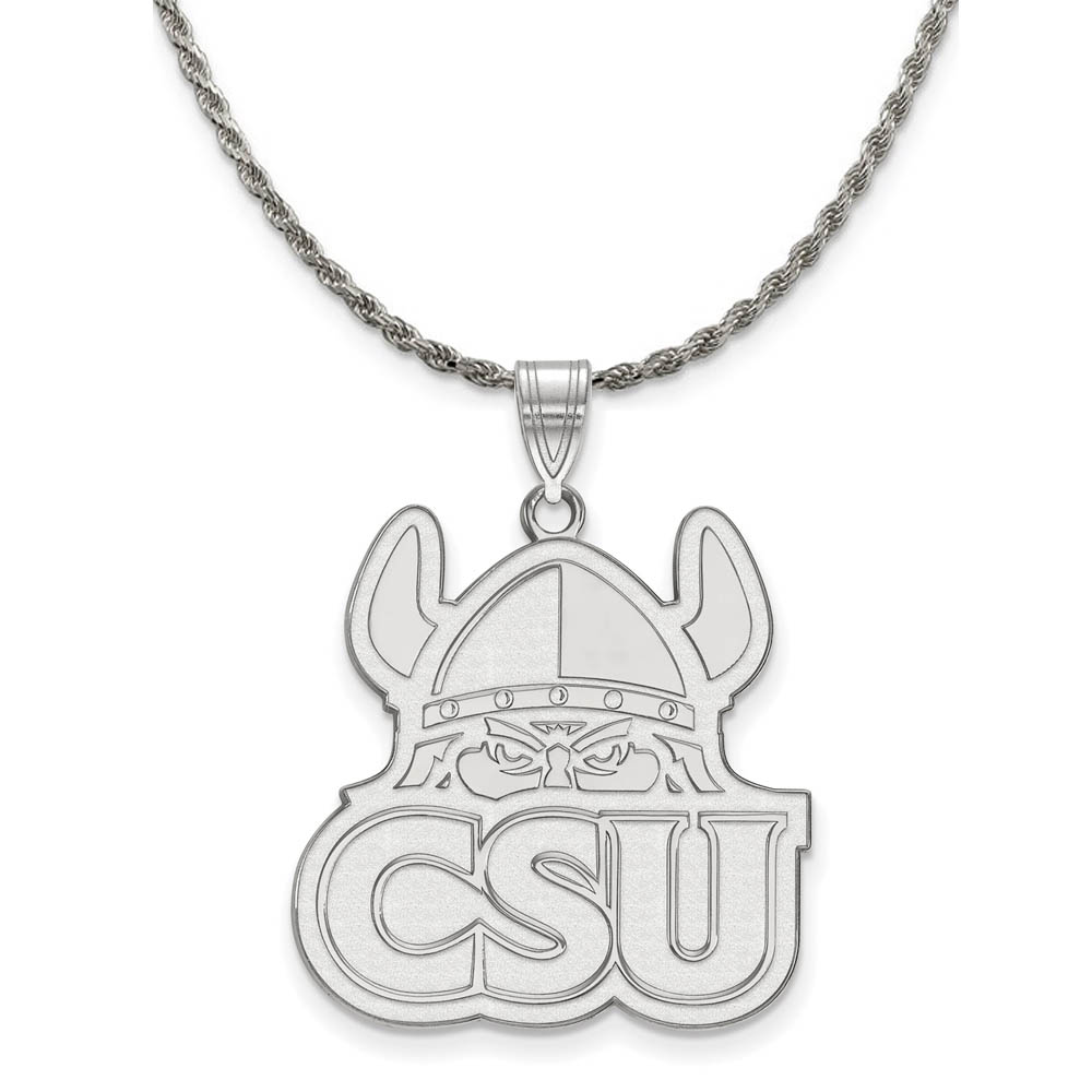 Sterling Silver Cleveland State Pendant Necklace