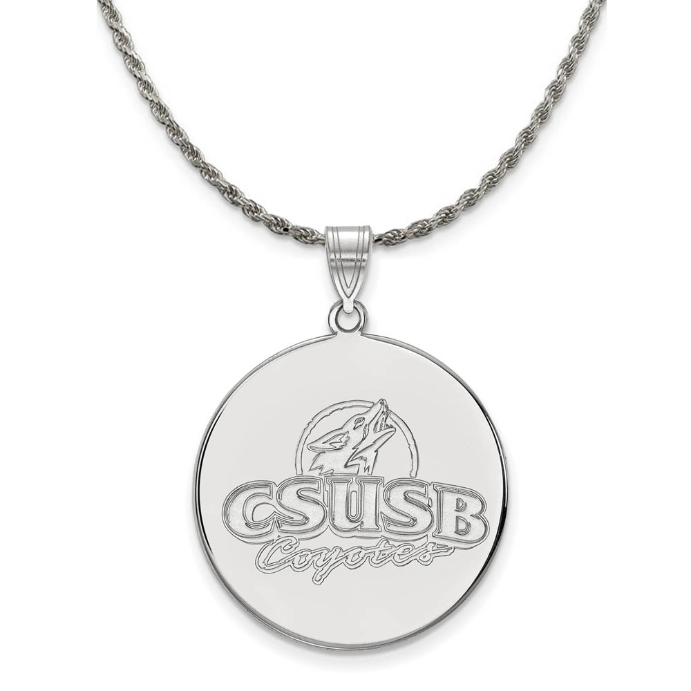 Sterling Silver California State San Bernardino Necklace