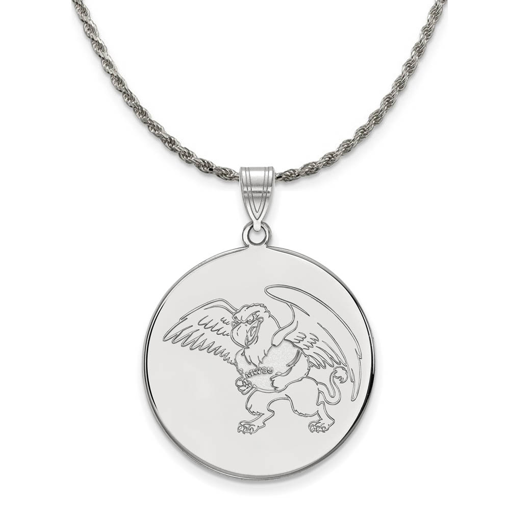 Sterling Silver Missouri Western State Disc Necklace
