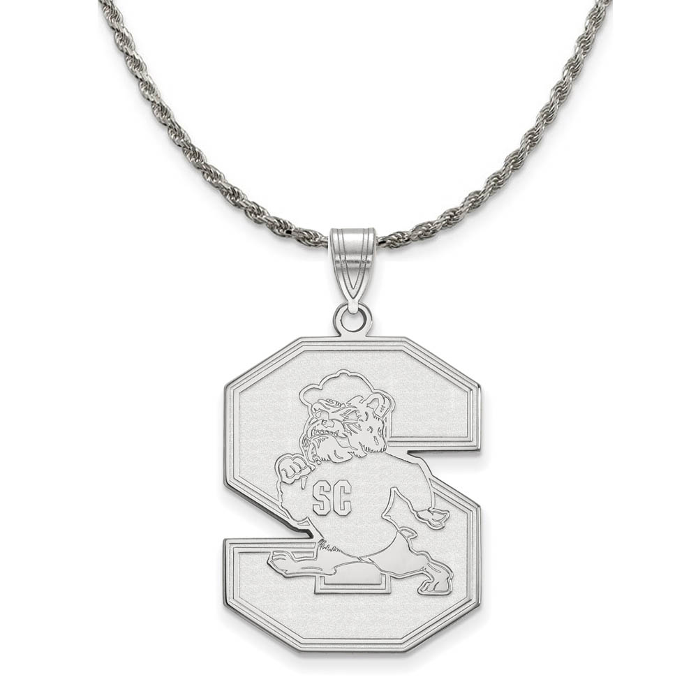 Sterling Silver South Carolina State Pendant Necklace