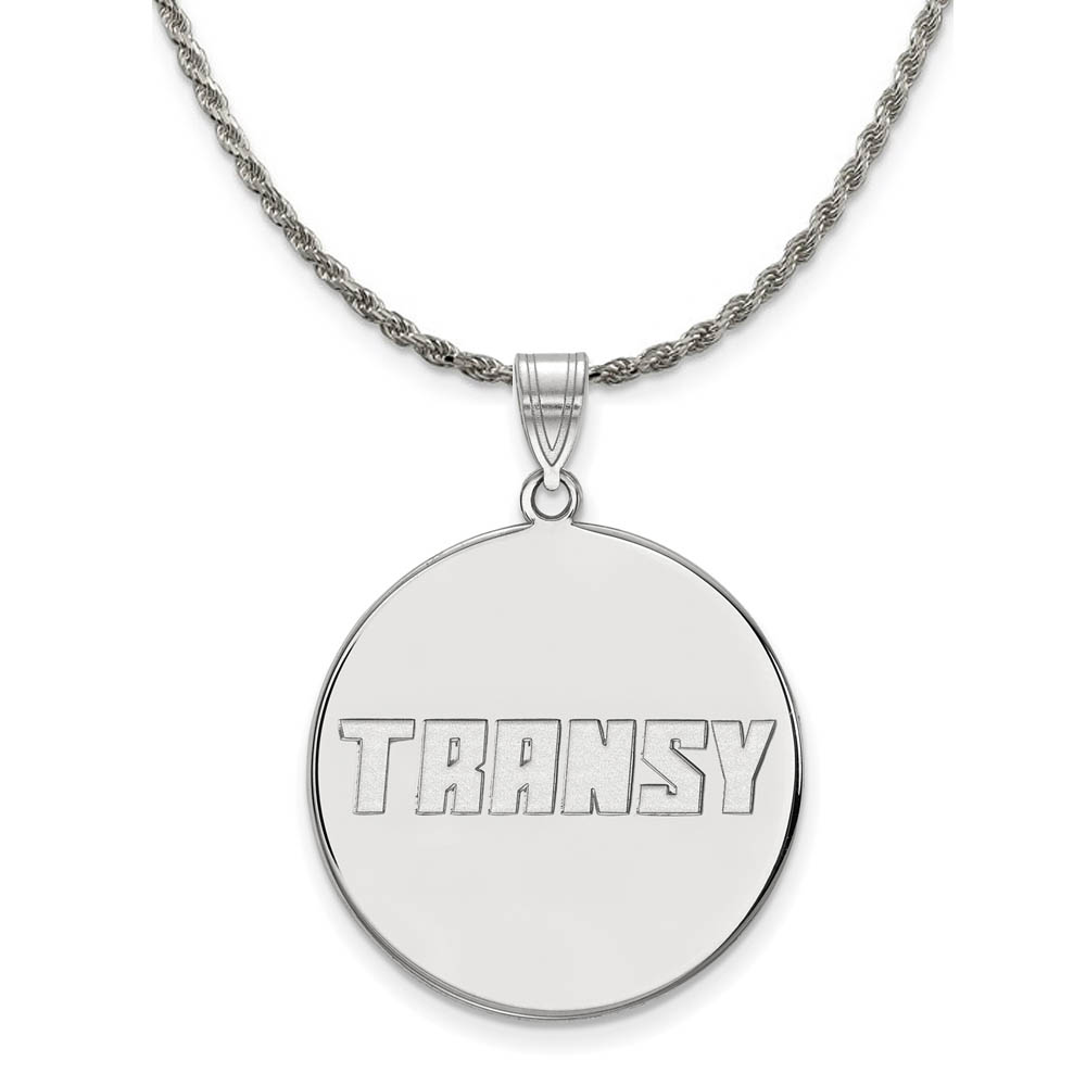 Sterling Silver Transylvania U. Disc Pendant Necklace