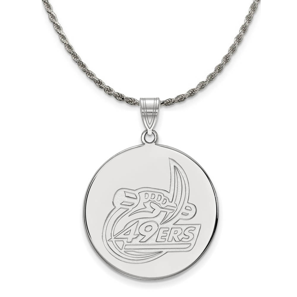 Sterling Silver North Carolina at Charlotte Pendant Necklace