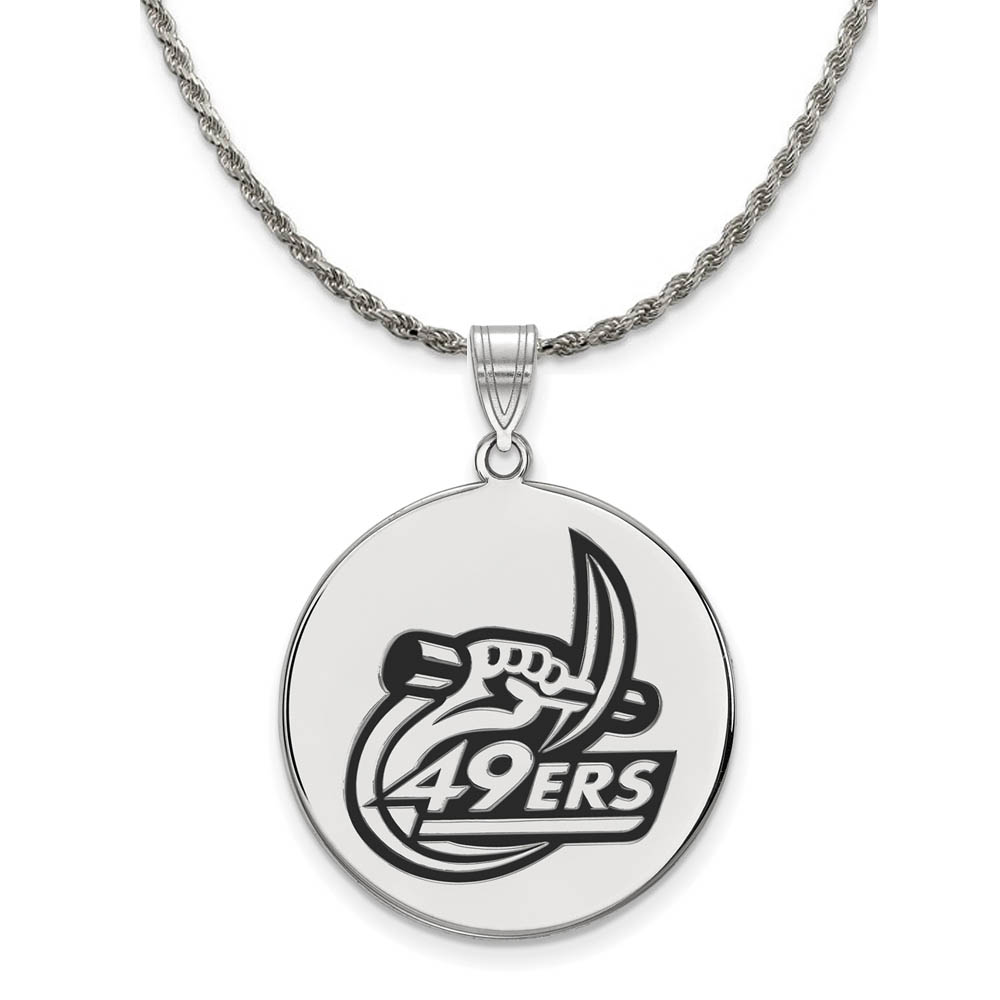 Sterling Silver North Carolina Charlotte Enamel Pendant Necklace