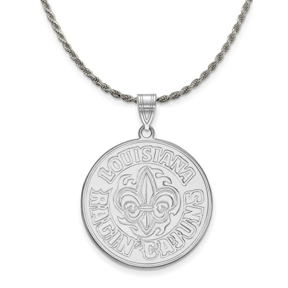 Sterling Silver U of Louisiana at Lafayette Pendant Necklace