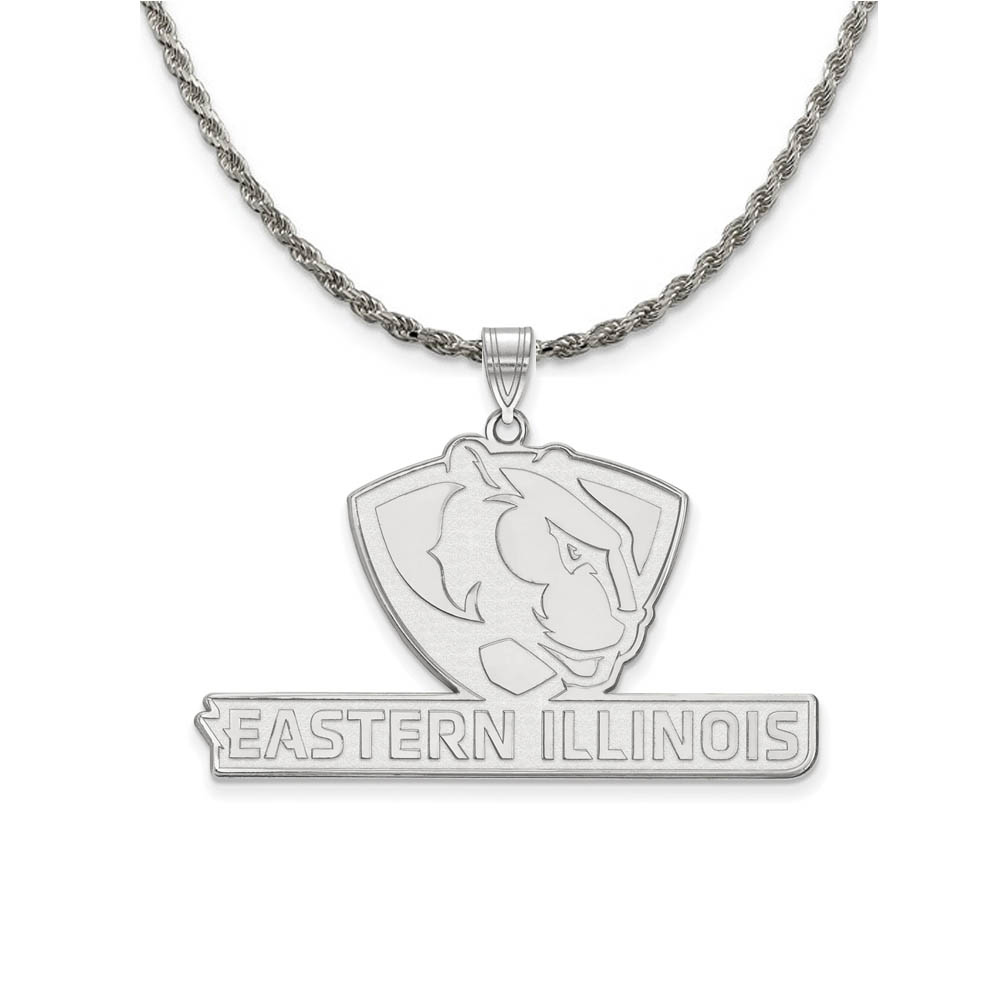 Sterling Silver Eastern Illinois U Pendant Necklace