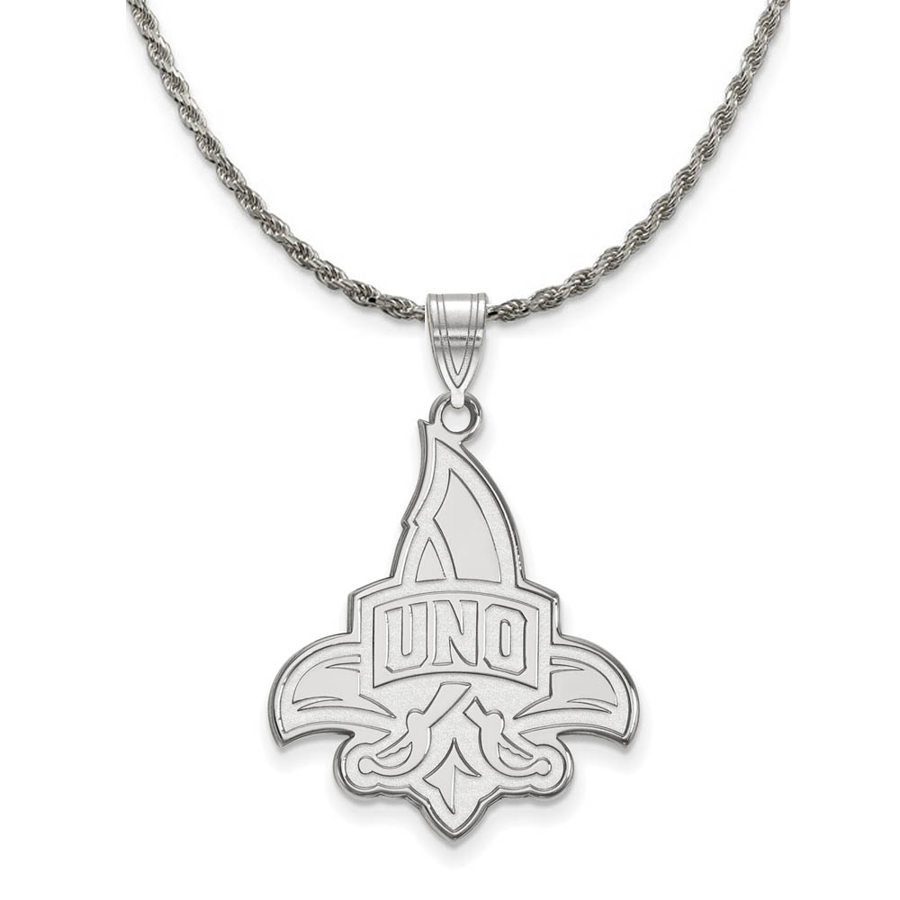 Sterling Silver U. of New Orleans Pendant Necklace