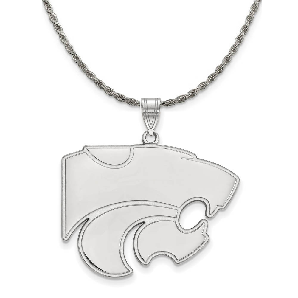 Sterling Silver Kansas State Logo Necklace