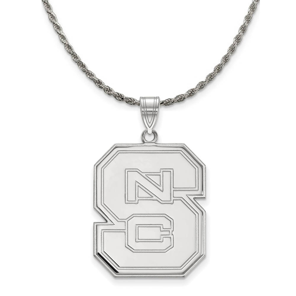 Sterling Silver North Carolina 'NCS' Pendant Necklace