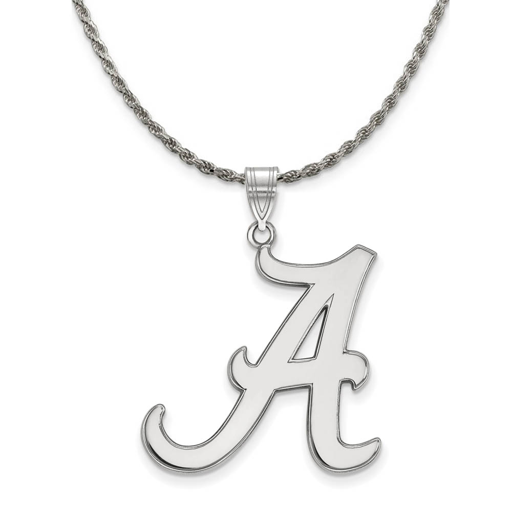 Sterling Silver U. of Alabama Initial A Pendant Necklace