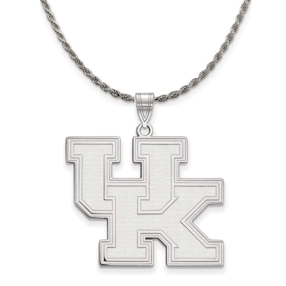 Sterling Silver U. of Kentucky 'UK' Pendant Necklace