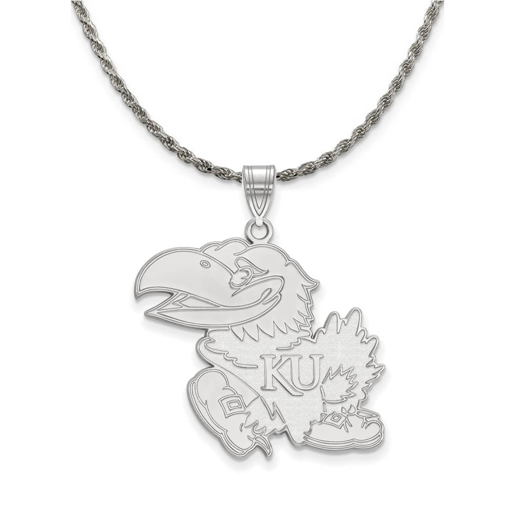 Sterling Silver U. of Kansas Pendant Necklace