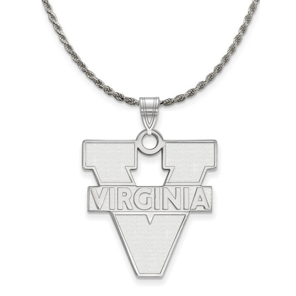 Sterling Silver U. of Virginia 'V' Logo Necklace