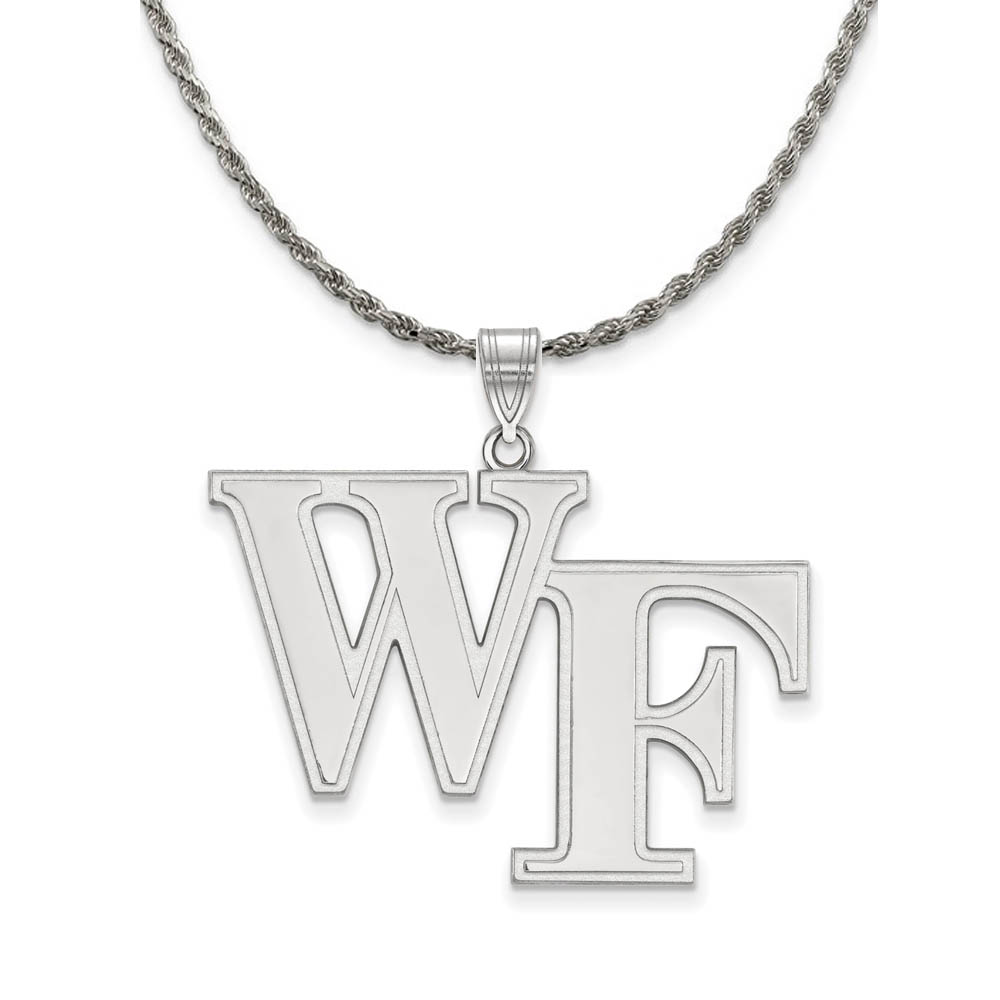 Sterling Silver Wake Forest U. Pendant Necklace