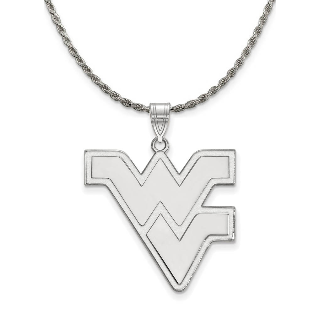 Sterling Silver West Virginia U. Pendant Necklace