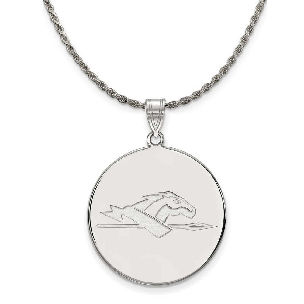 Sterling Silver Longwood U Disc Pendant Necklace