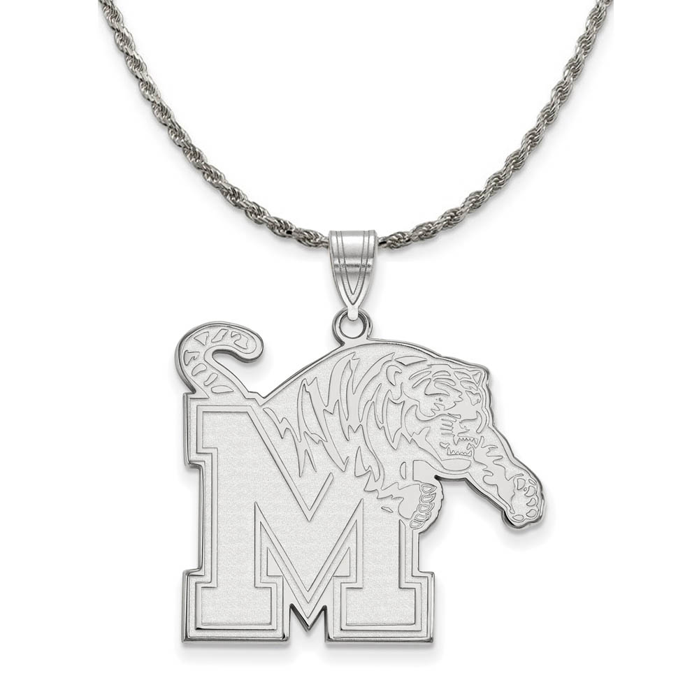 Sterling Silver U. of Memphis Tiger Pendant Necklace