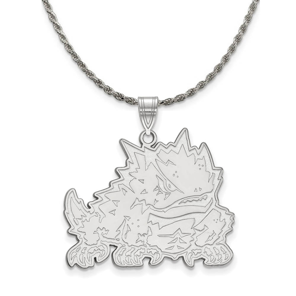 Sterling Silver Texas Christian U. Pendant Necklace