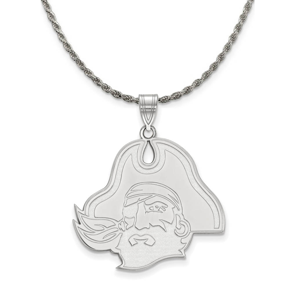 Sterling Silver East Carolina U Pendant Necklace