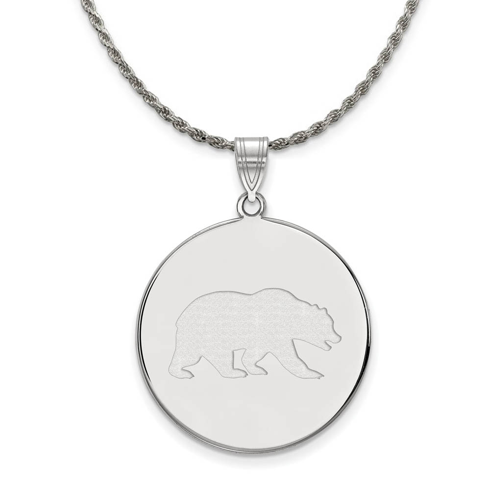 Sterling Silver California Berkeley Logo Disc Necklace