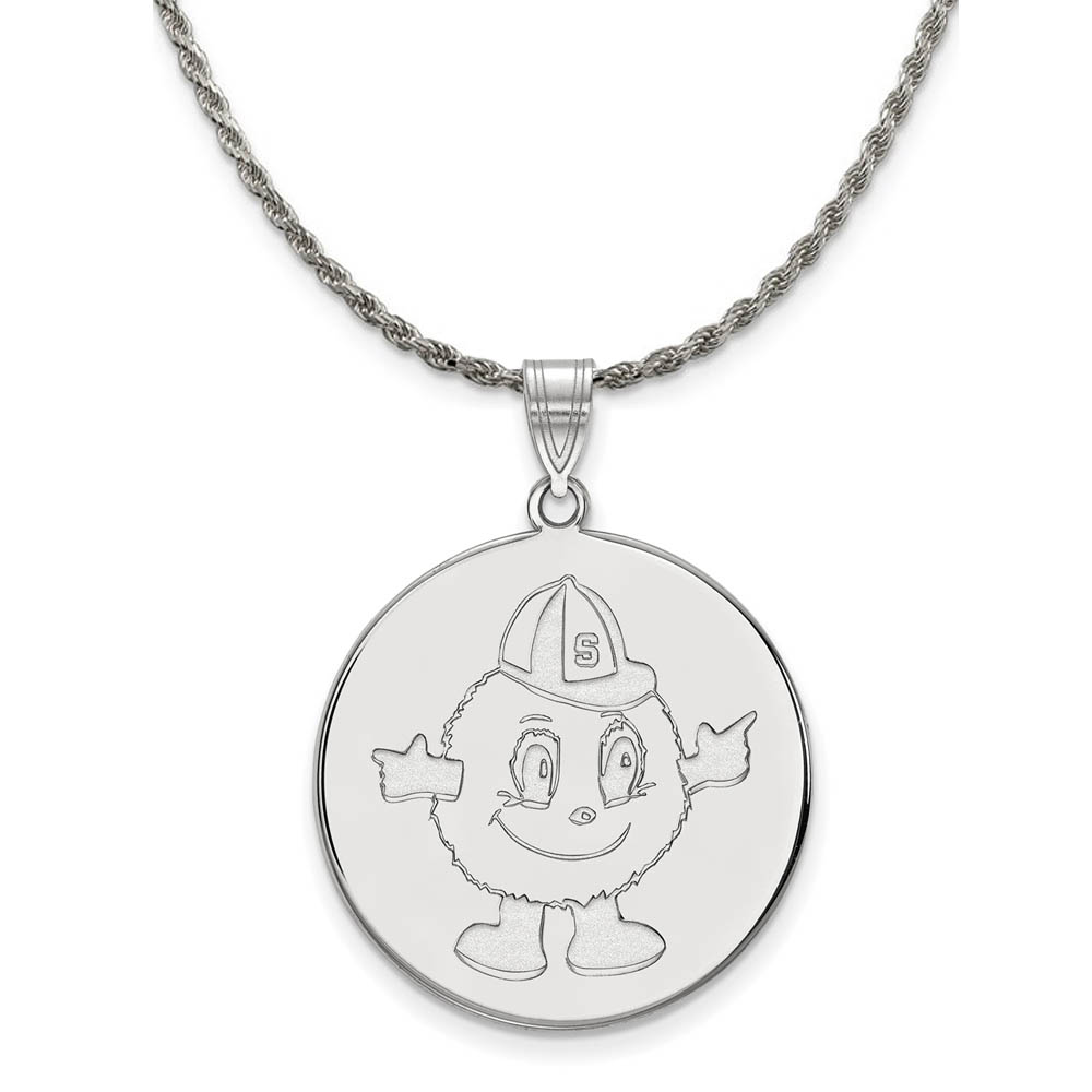 Sterling Silver Syracuse U. Disc Pendant Necklace