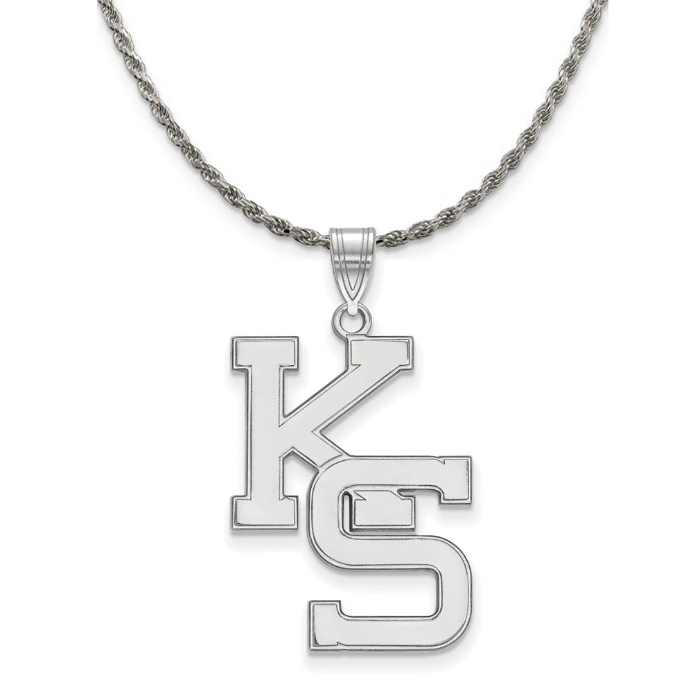 Sterling Silver Kansas State Pendant Necklace