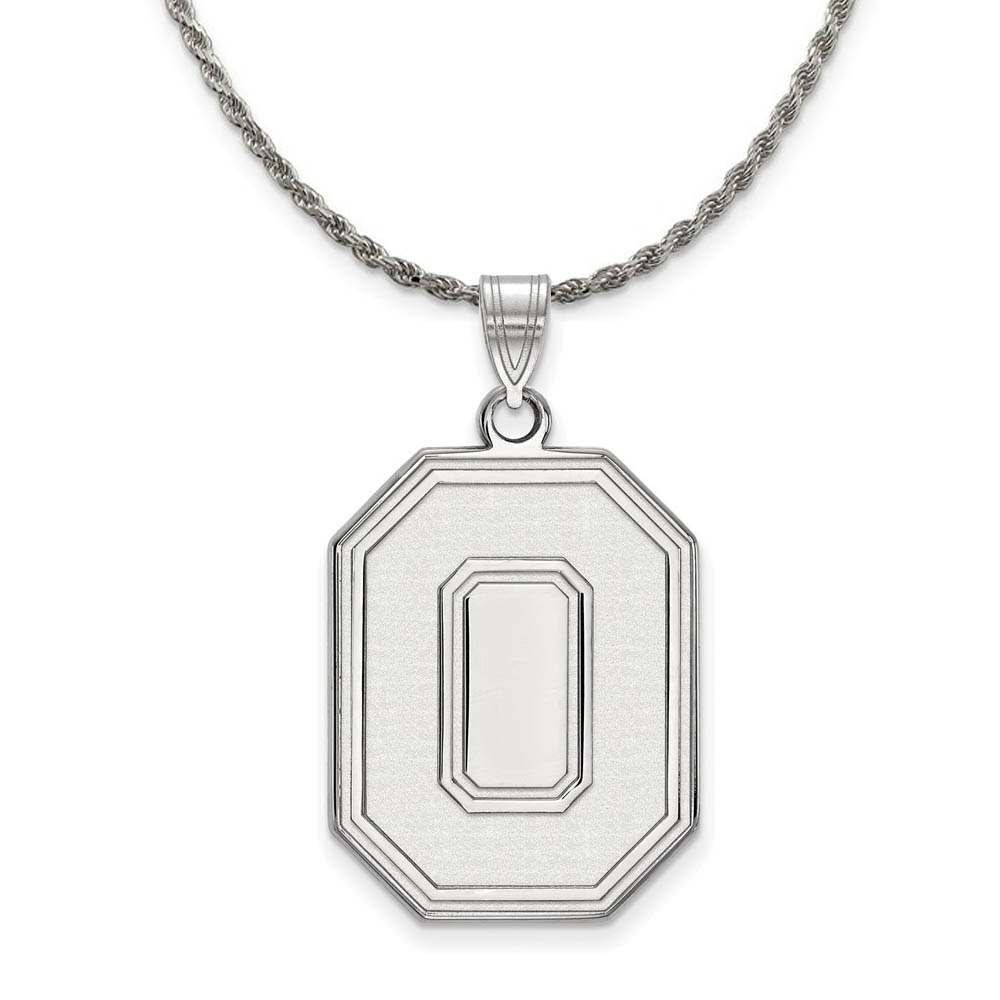 Sterling Silver Ohio State Logo 'O' Logo Necklace