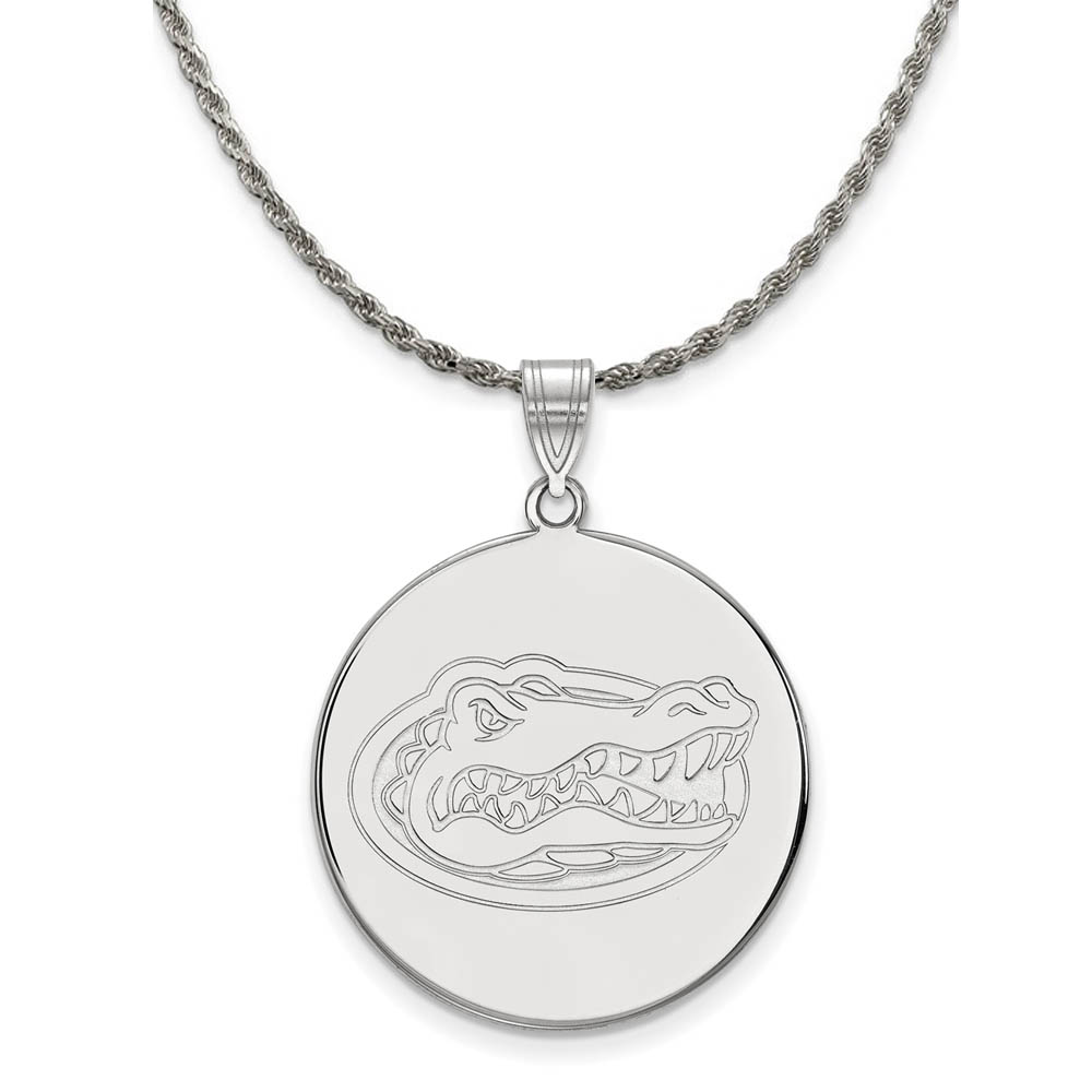 Sterling Silver U. of Florida Logo Disc Necklace