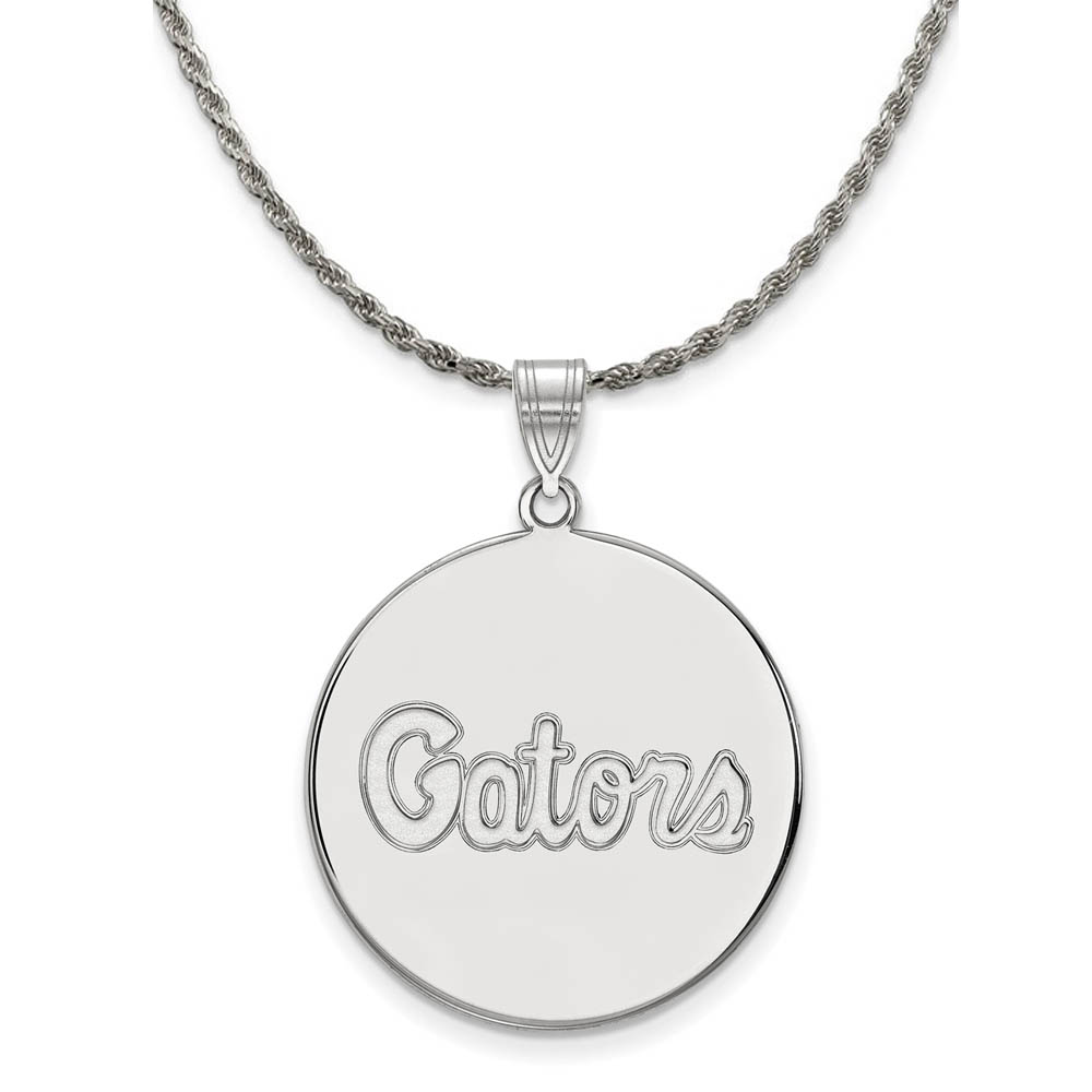 Sterling Silver U. of Florida Disc Pendant Necklace