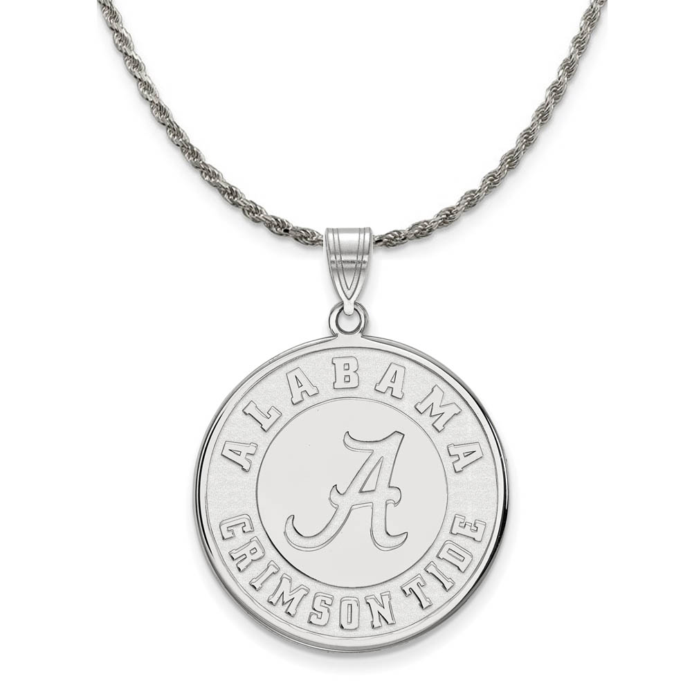 Sterling Silver U. of Alabama Disc Pendant Necklace