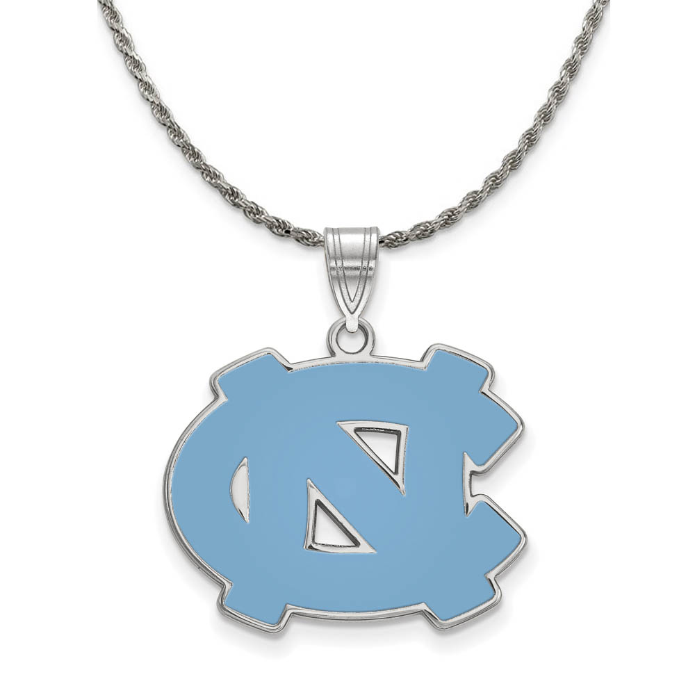 Sterling Silver North Carolina NC Enamel Necklace