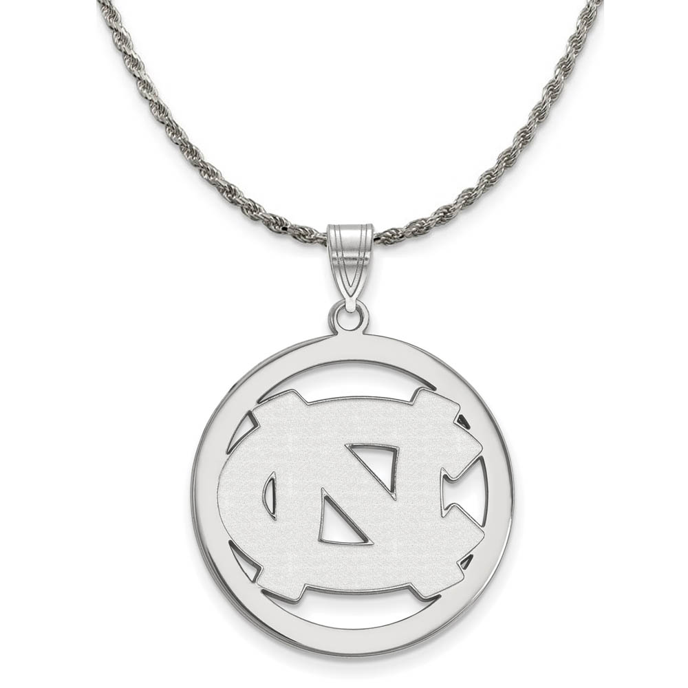 Sterling Silver North Carolina Circle Pendant Necklace