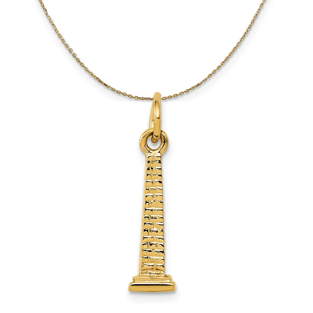 14k Yellow Gold Washington Monument Necklace