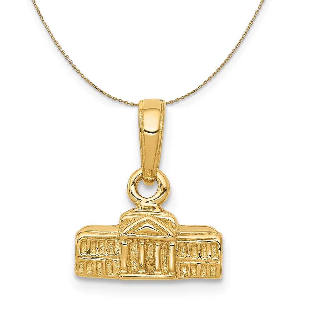 14k Yellow Gold Sm White House Necklace