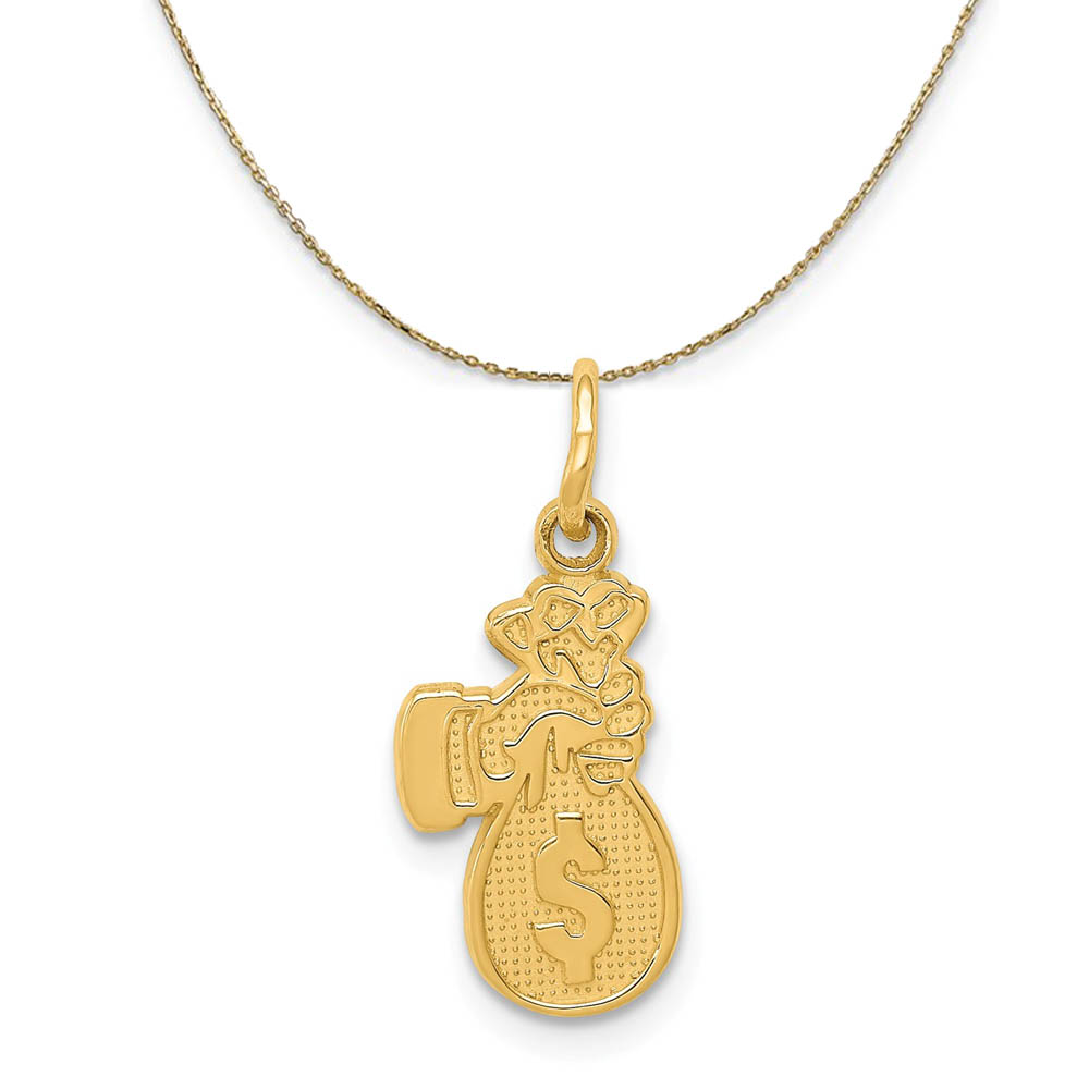 14k Yellow Gold Money Bag Necklace