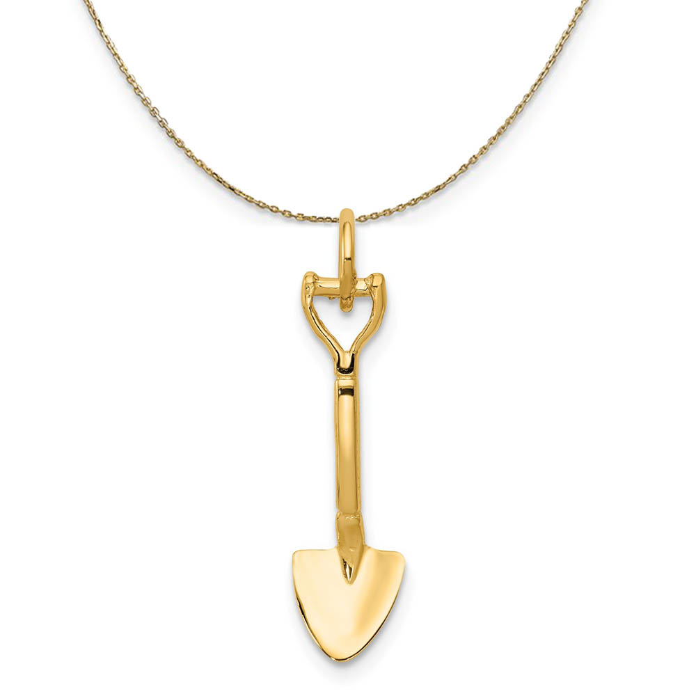 14k Yellow Gold Spade Necklace