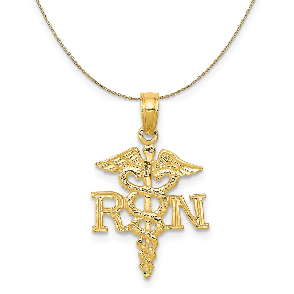 14k Yellow Gold Polished R.N. Necklace