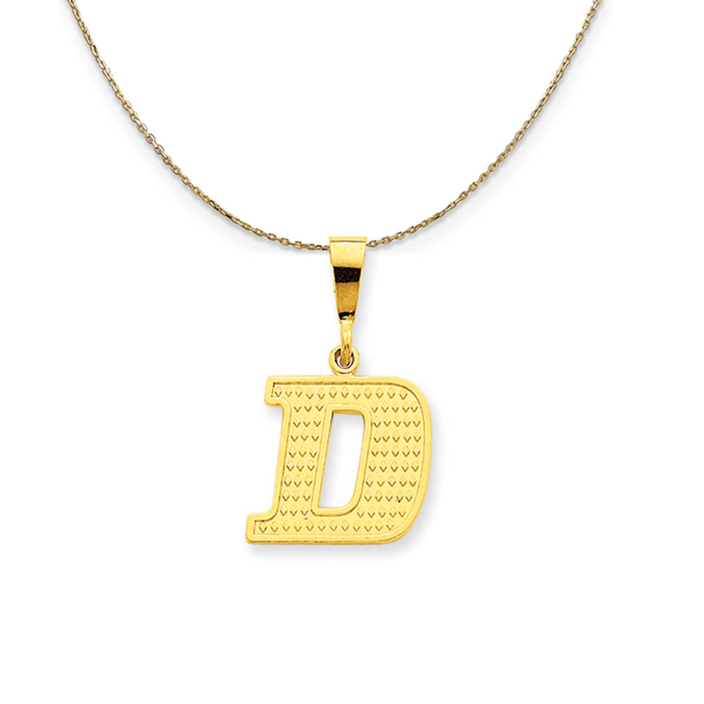 14k Yellow Gold, Ashley, Initial D Necklace