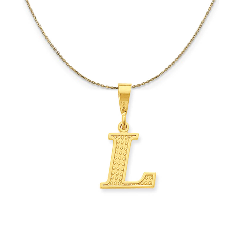 14k Yellow Gold, Ashley, Initial Necklace