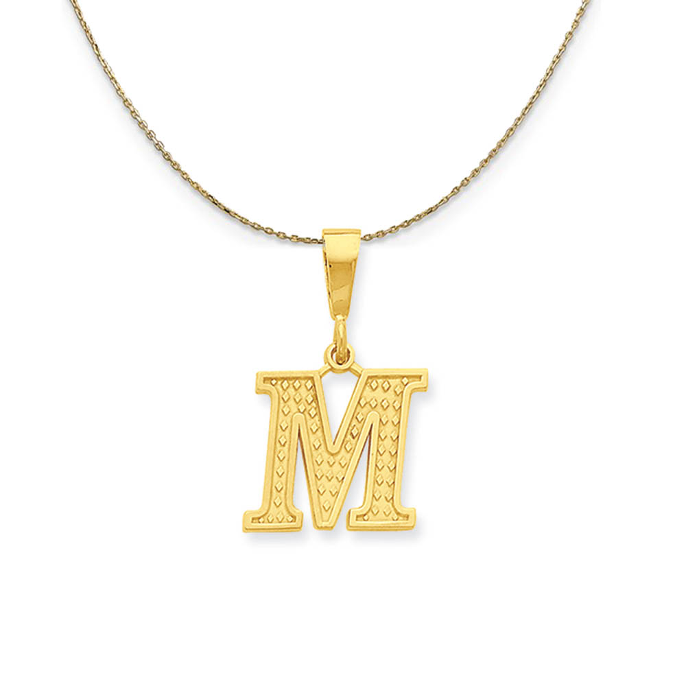 14k Yellow Gold, Ashley, Initial Necklace