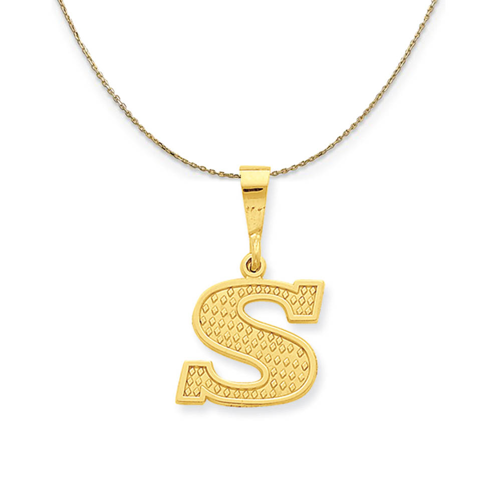 14k Yellow Gold, Ashley, Initial Necklace