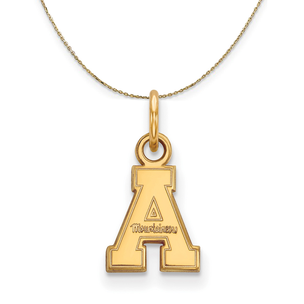 14k Yellow Gold Appalachian State X-Small Necklace