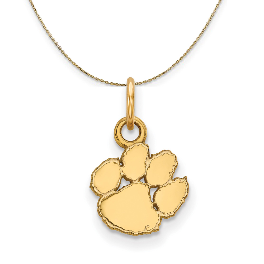14k Yellow Gold Clemson U X-Small Necklace