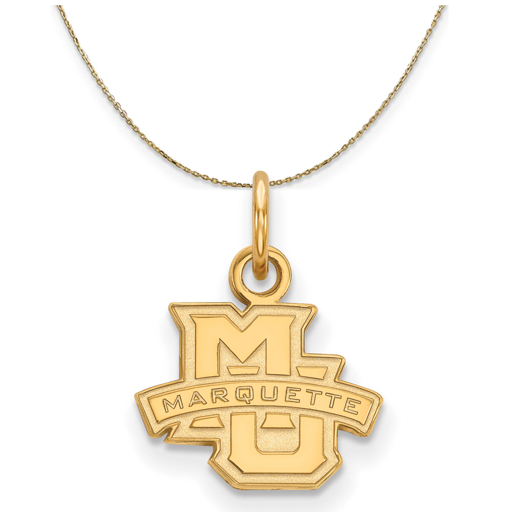 14k Yellow Gold Marquette U X-Small Logo Necklace