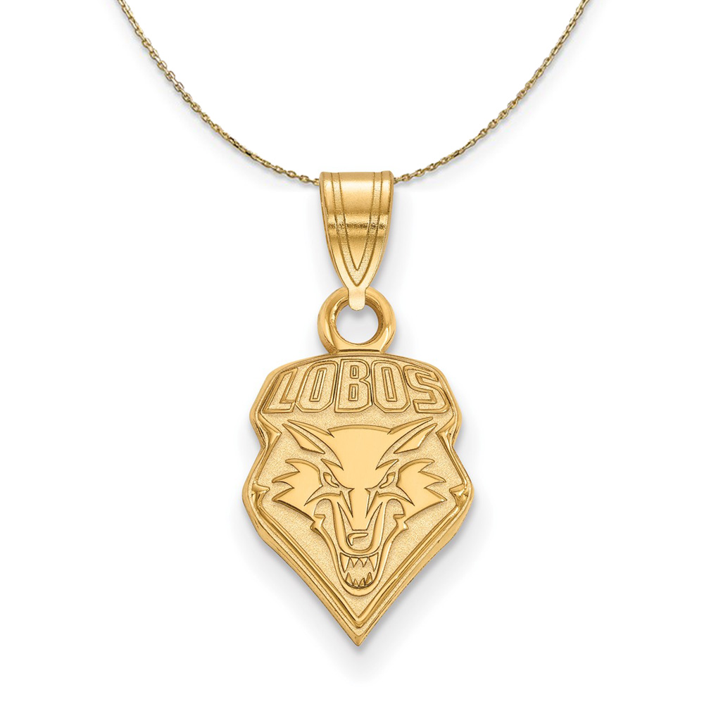 14k Yellow Gold U. of New Mexico Logo Necklace